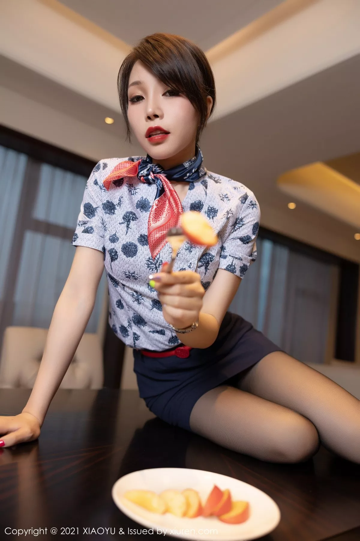 秀人集.com_[XiaoYu画语界]Vol.561_女神芝芝Booty私房空乘制服半脱露性感内衣黑丝裤袜诱惑写真90P